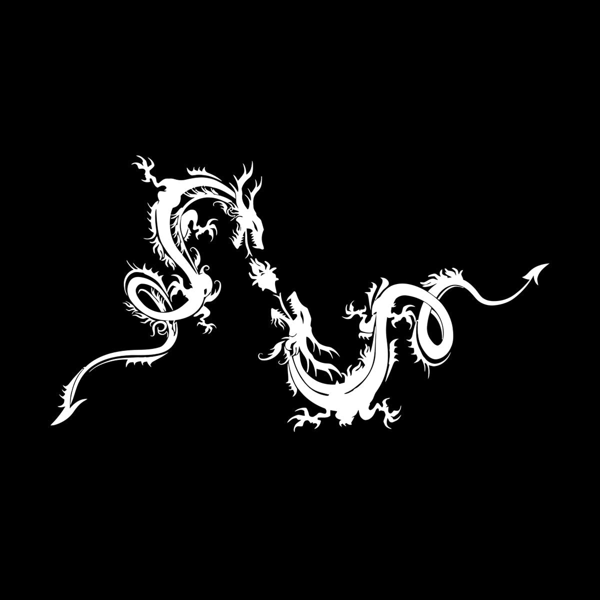 Wall Decals Paster Paper Two Dragons Flying Fantasy Mythology Beast Multi Color Selection