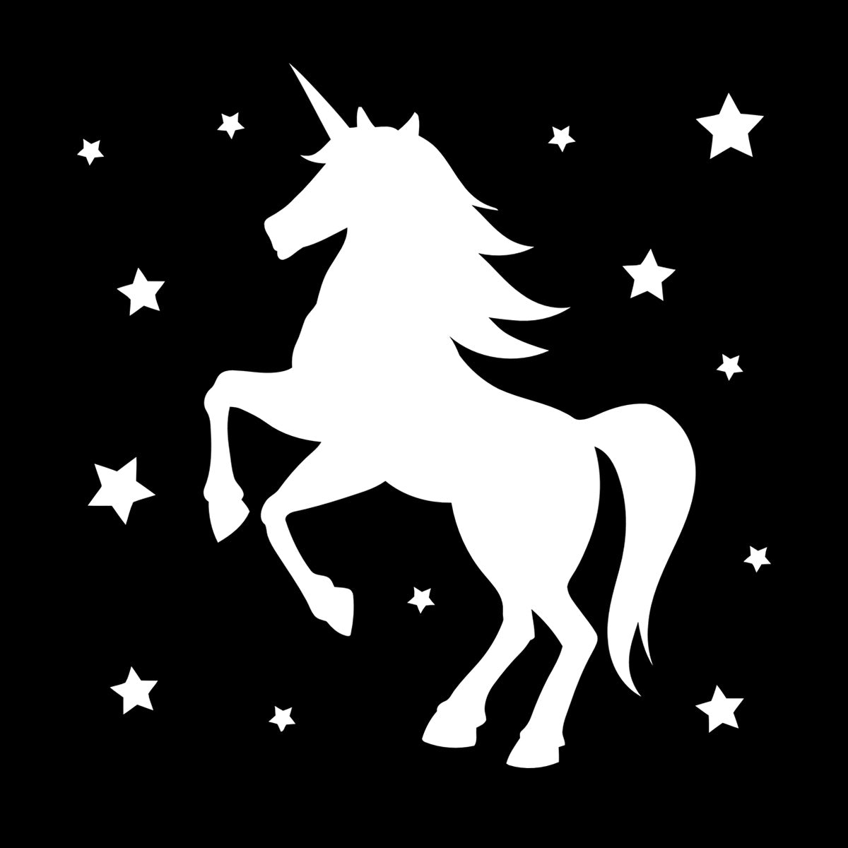 Mural And Wall Vinyl Decal Unicorn Fantasy Animal Kids Stars Bedroom Waterproof