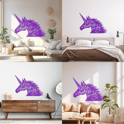 Unicorn Fantasy Fairy Tale Children'S Wall Stickers Paster Paper It Won'T Fall Off