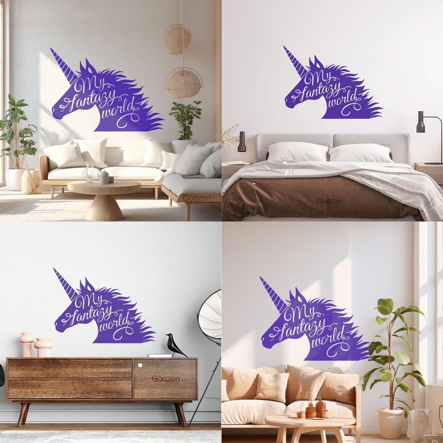 Unicorn Fantasy Fairy Tale Children'S Wall Stickers Paster Paper It Won'T Fall Off
