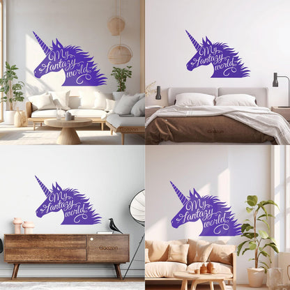 Unicorn Fantasy Fairy Tale Children'S Wall Stickers Paster Paper It Won'T Fall Off