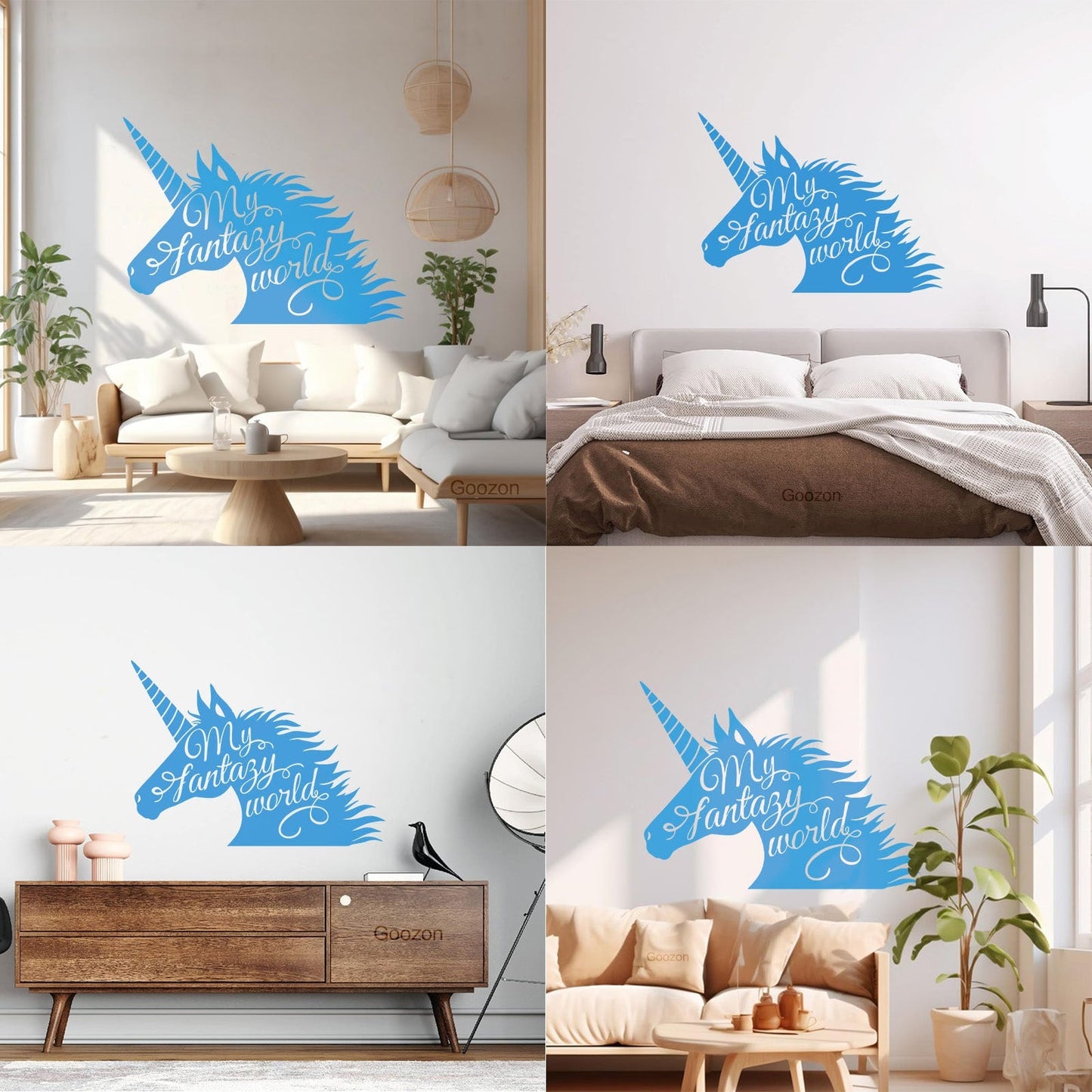 Unicorn Fantasy Fairy Tale Children'S Wall Stickers Paster Paper It Won'T Fall Off