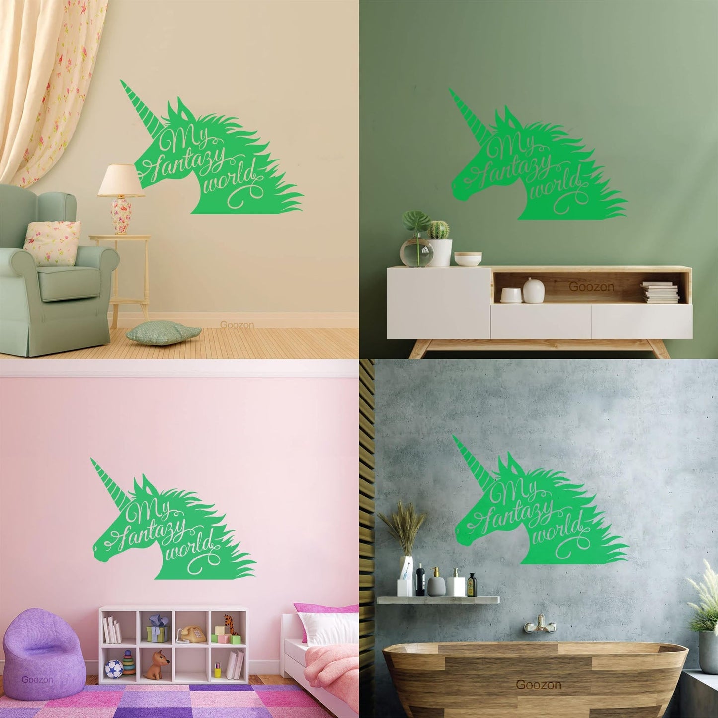 Unicorn Fantasy Fairy Tale Children'S Wall Stickers Paster Paper It Won'T Fall Off