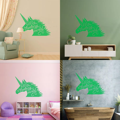 Unicorn Fantasy Fairy Tale Children'S Wall Stickers Paster Paper It Won'T Fall Off