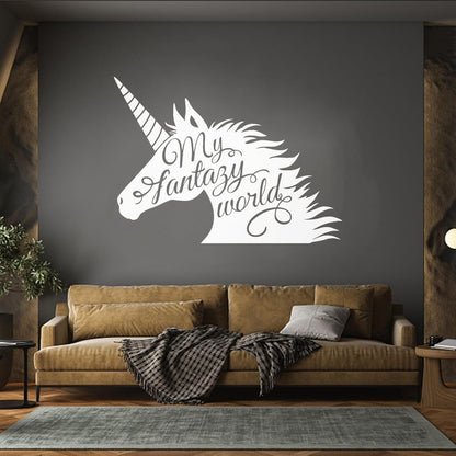 Unicorn Fantasy Fairy Tale Children'S Wall Stickers Paster Paper It Won'T Fall Off