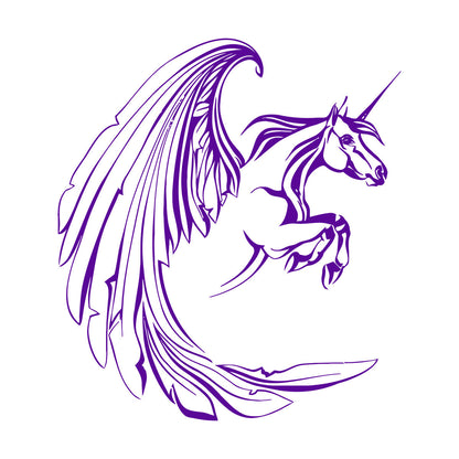 Fine Carving Stickers Unicorn Fantasy Myth Can Modify And Add Information