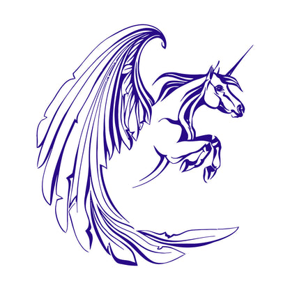 Fine Carving Stickers Unicorn Fantasy Myth Can Modify And Add Information