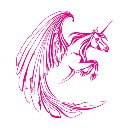 Fine Carving Stickers Unicorn Fantasy Myth Can Modify And Add Information