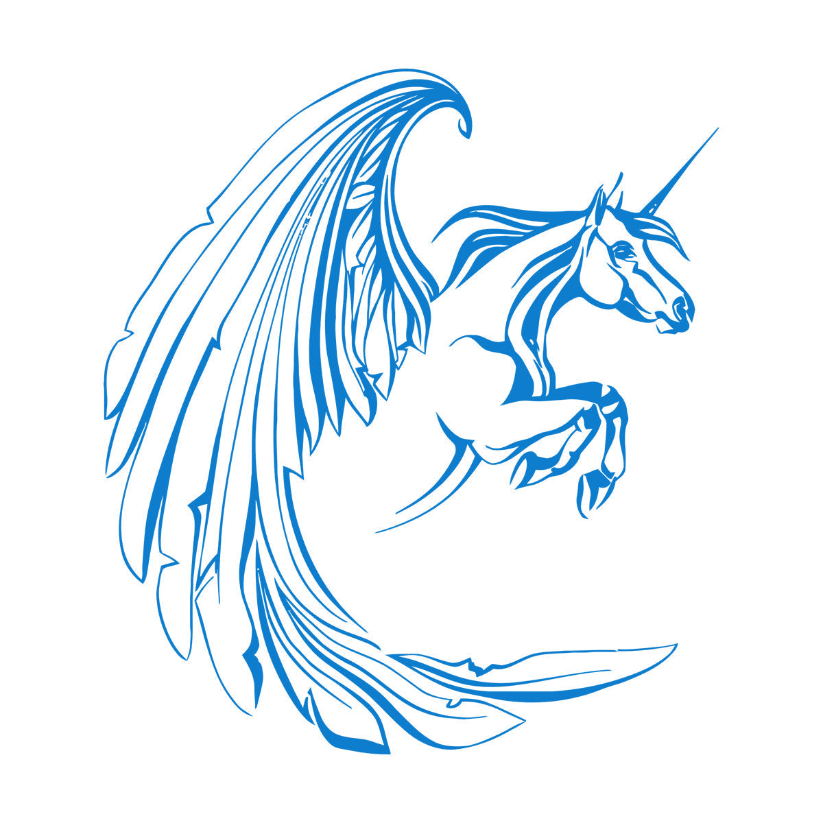 Fine Carving Stickers Unicorn Fantasy Myth Can Modify And Add Information