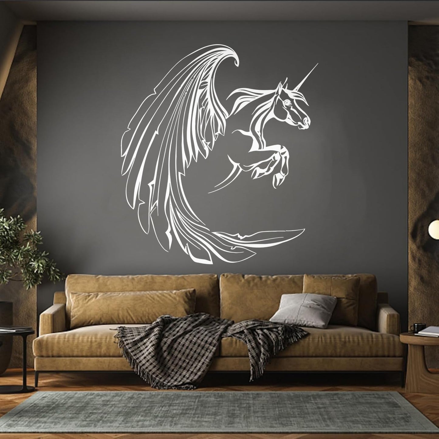 Fine Carving Stickers Unicorn Fantasy Myth Can Modify And Add Information