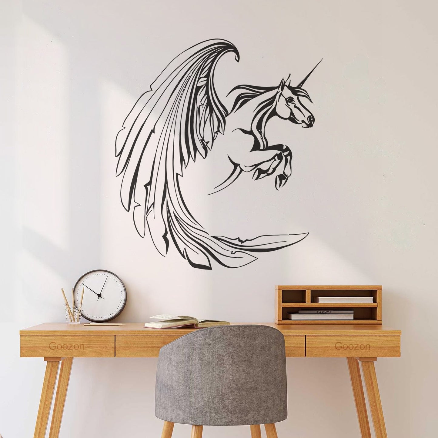 Fine Carving Stickers Unicorn Fantasy Myth Can Modify And Add Information