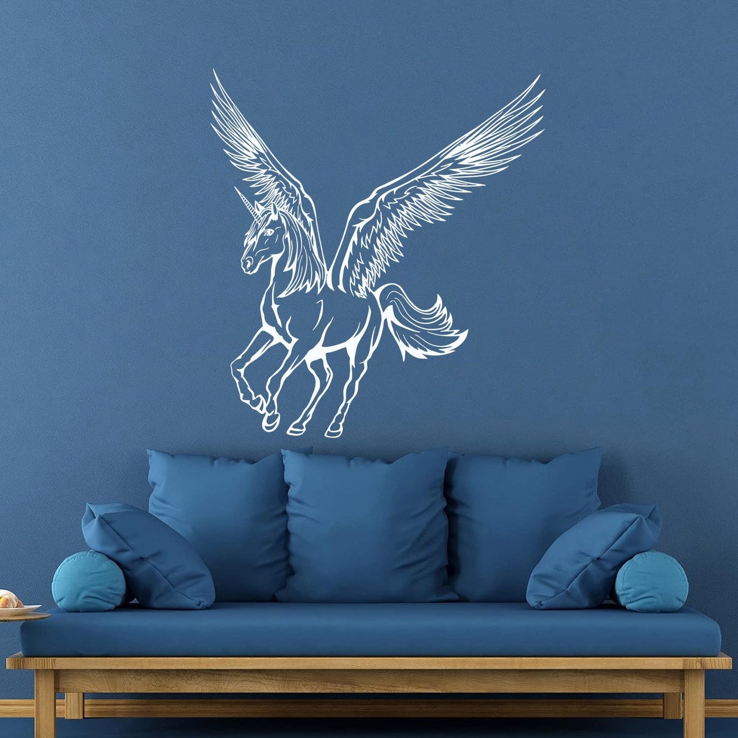 Wall Stickers Unicorn Fantasy World Myth Pegasus Wings Art Decoration