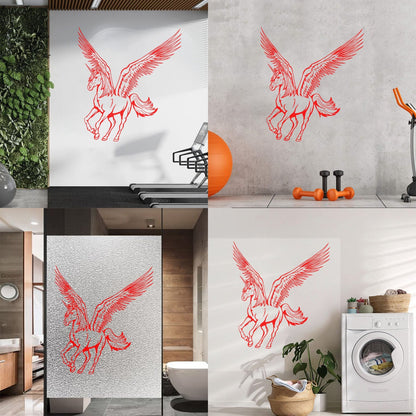 Wall Stickers Unicorn Fantasy World Myth Pegasus Wings Art Decoration