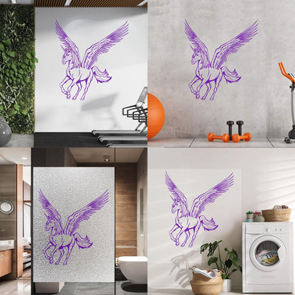Wall Stickers Unicorn Fantasy World Myth Pegasus Wings Art Decoration