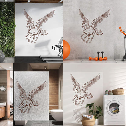 Wall Stickers Unicorn Fantasy World Myth Pegasus Wings Art Decoration