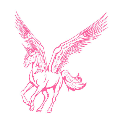 Wall Stickers Unicorn Fantasy World Myth Pegasus Wings Art Decoration