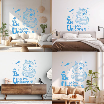 Vinyl Art Sticker Unicorn Stars Night Fantasy Car Body Decoration