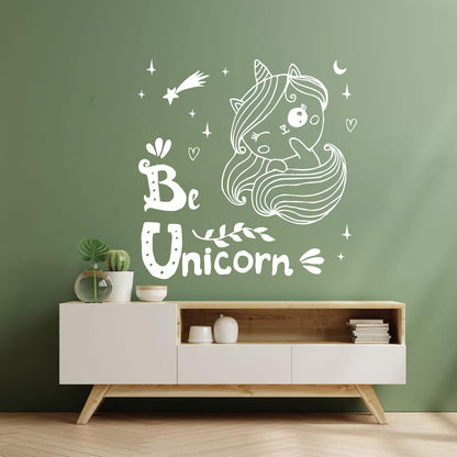Vinyl Art Sticker Unicorn Stars Night Fantasy Car Body Decoration