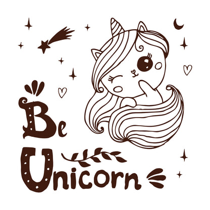Vinyl Art Sticker Unicorn Stars Night Fantasy Car Body Decoration