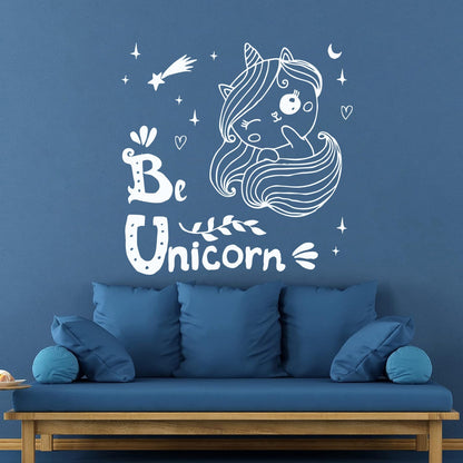 Vinyl Art Sticker Unicorn Stars Night Fantasy Car Body Decoration