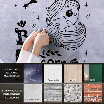 Vinyl Art Sticker Unicorn Stars Night Fantasy Car Body Decoration