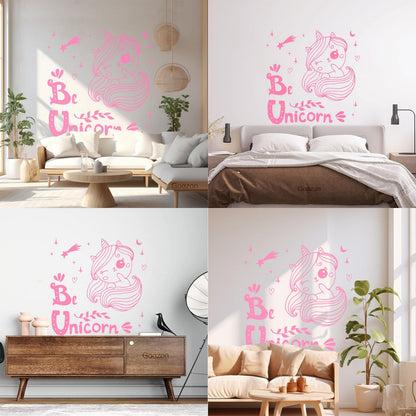 Vinyl Art Sticker Unicorn Stars Night Fantasy Car Body Decoration