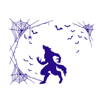 Lettering Decals Werewolf Halloween Horror Fantasy Beast Bats Glass Stickers