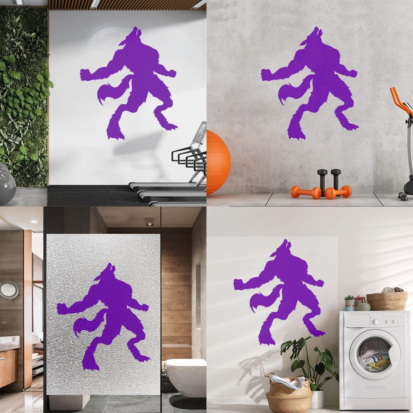 Wall Decals Pvc Werewolf Silhouette Fantasy Store Decoration