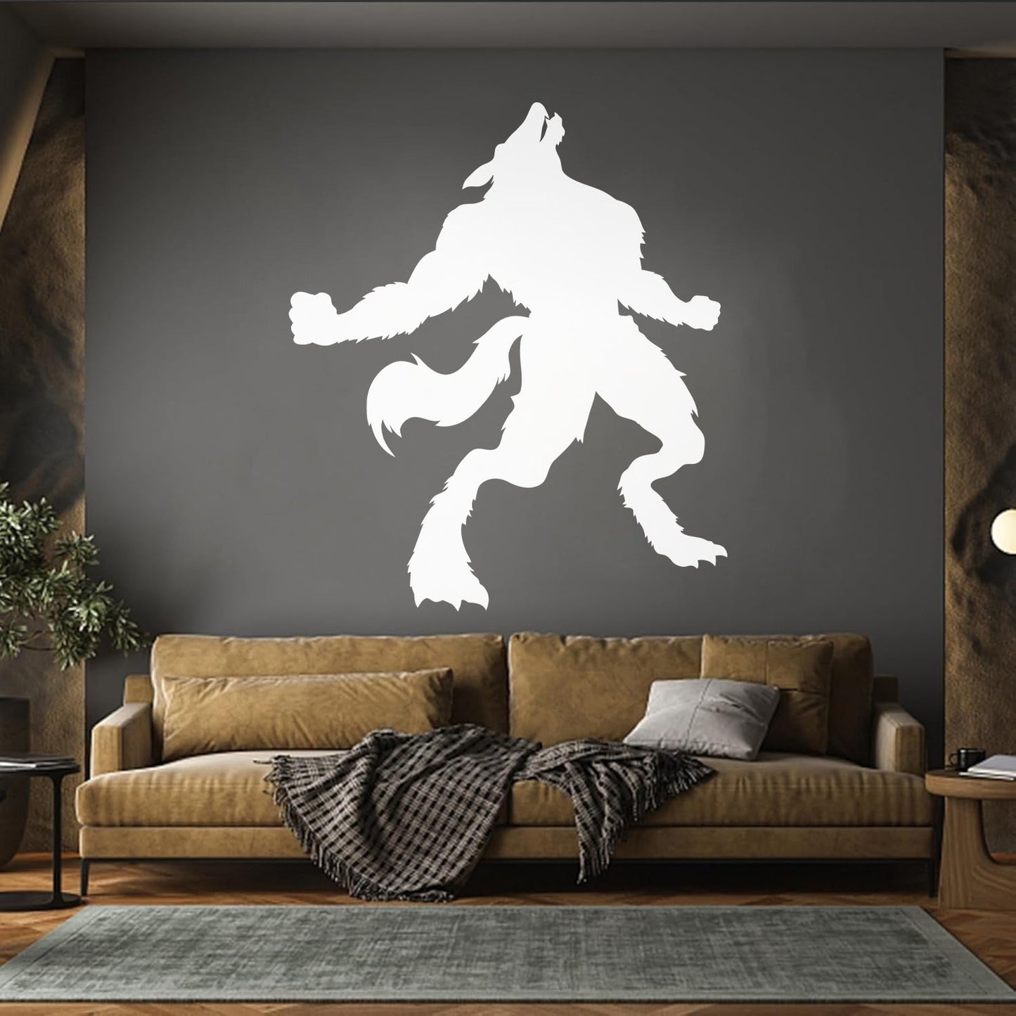 Wall Decals Pvc Werewolf Silhouette Fantasy Store Decoration