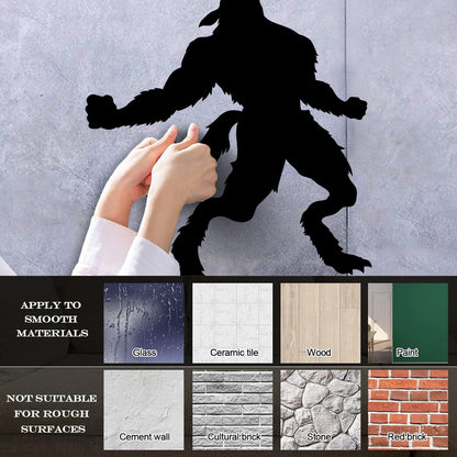 Wall Decals Pvc Werewolf Silhouette Fantasy Store Decoration