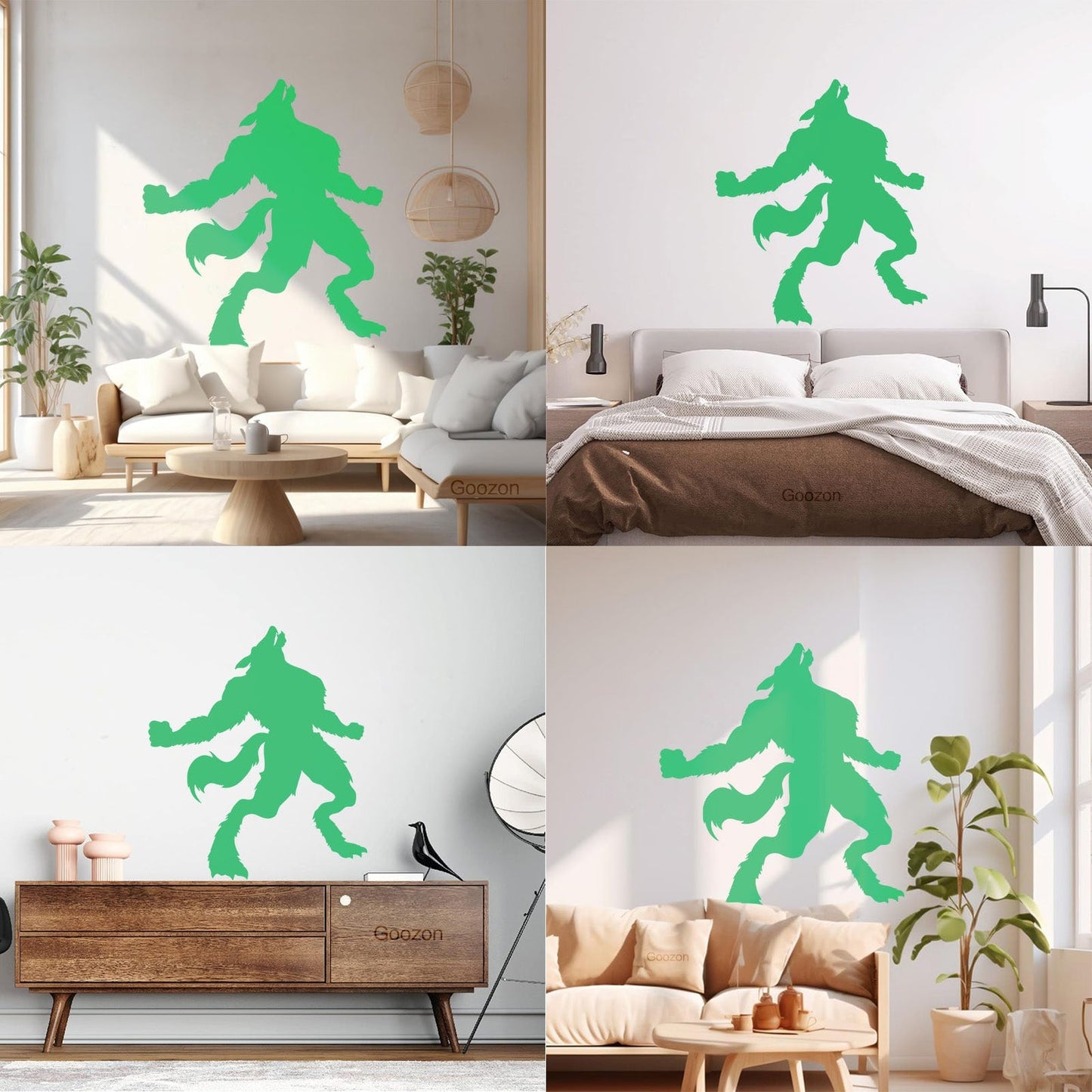 Wall Decals Pvc Werewolf Silhouette Fantasy Store Decoration