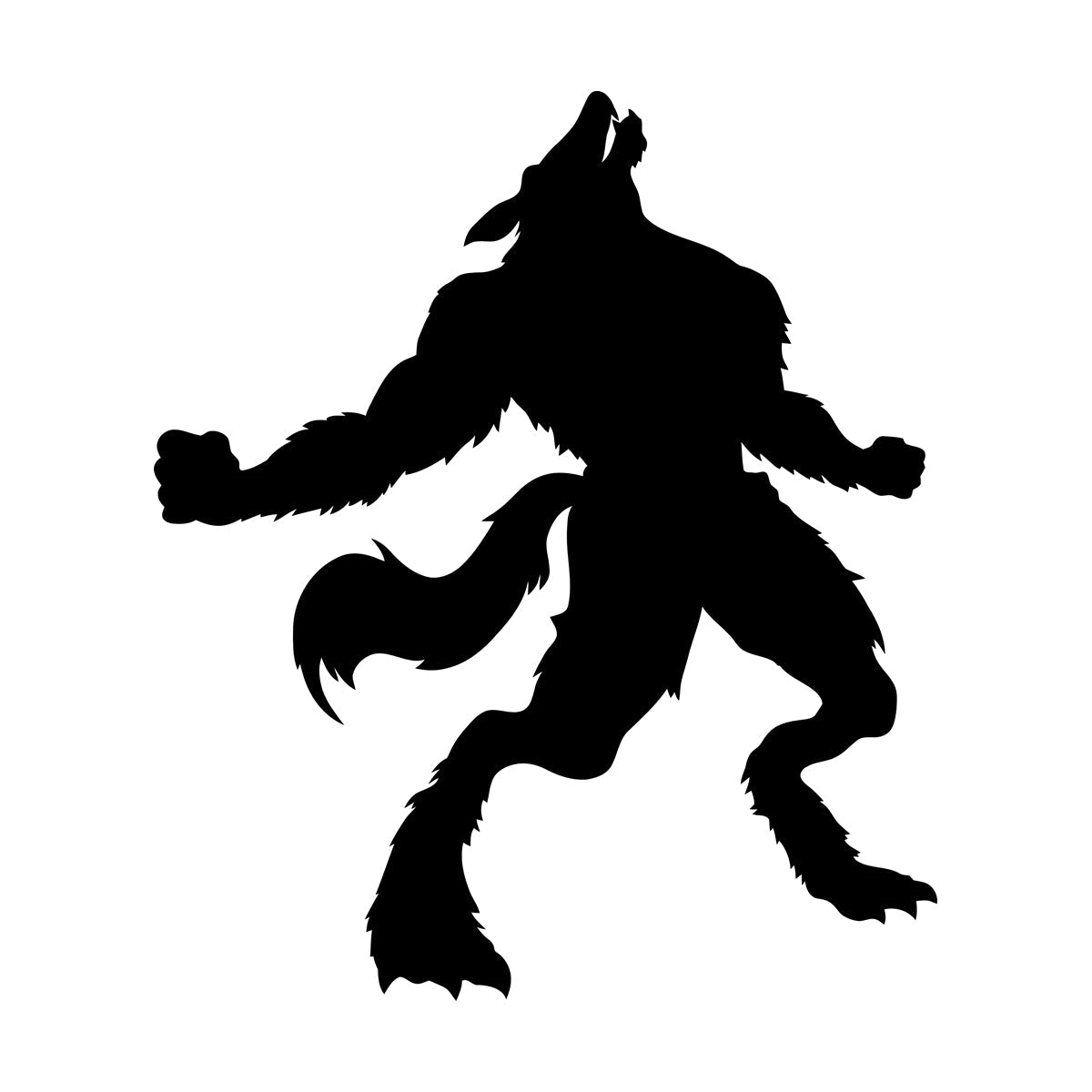 Wall Decals Pvc Werewolf Silhouette Fantasy Store Decoration