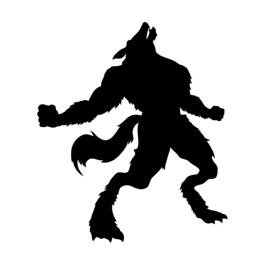 Wall Decals Pvc Werewolf Silhouette Fantasy Store Decoration