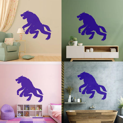 Lettering Stickers Werewolf Silhouette Wolf Fantasy Mythology Tattoo Culture
