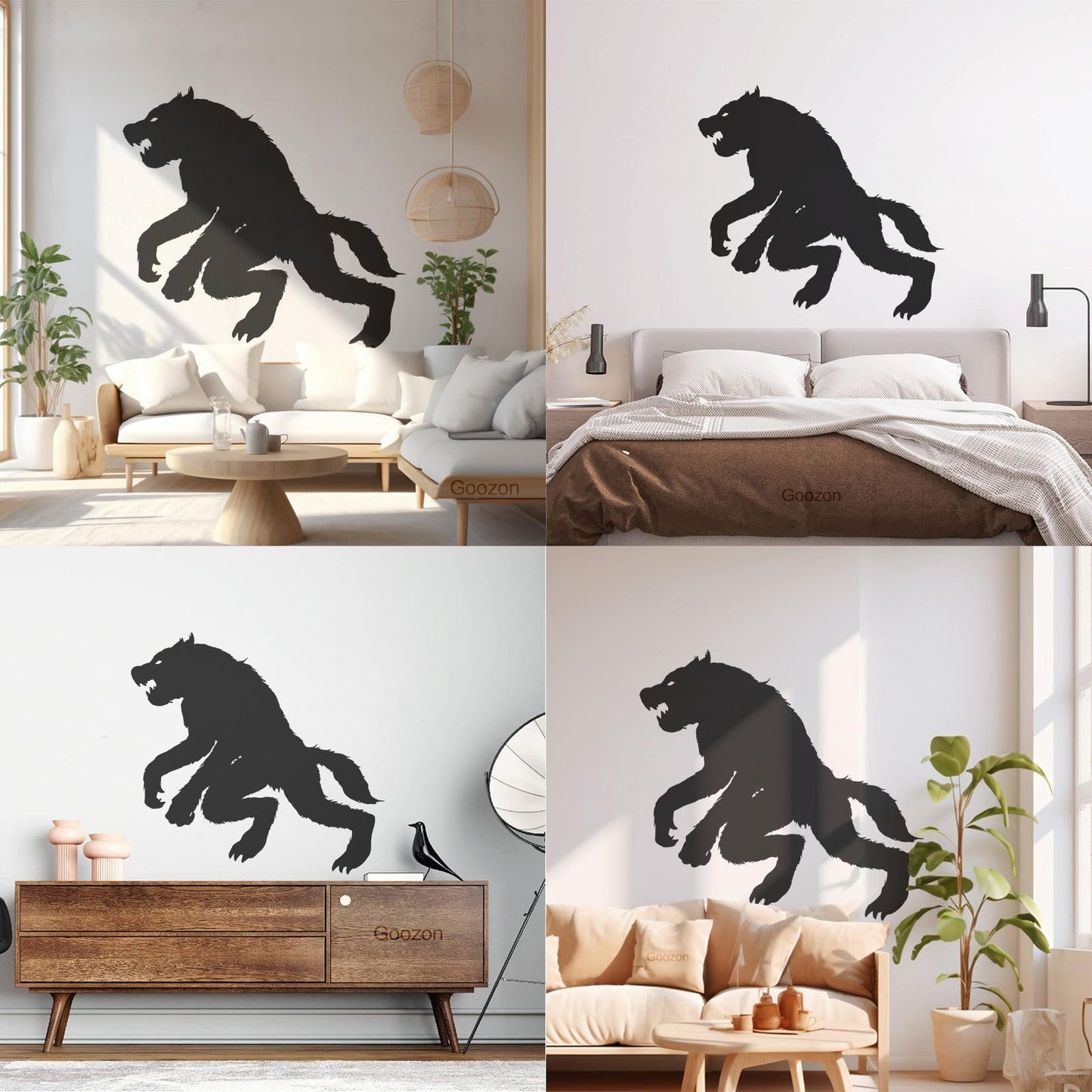 Lettering Stickers Werewolf Silhouette Wolf Fantasy Mythology Tattoo Culture