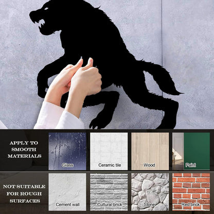 Lettering Stickers Werewolf Silhouette Wolf Fantasy Mythology Tattoo Culture