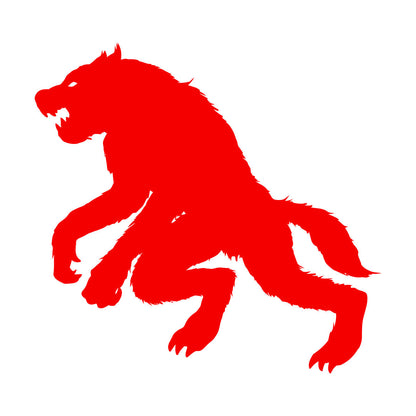 Lettering Stickers Werewolf Silhouette Wolf Fantasy Mythology Tattoo Culture