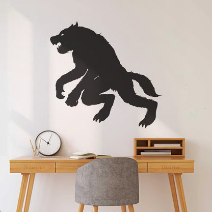 Lettering Stickers Werewolf Silhouette Wolf Fantasy Mythology Tattoo Culture