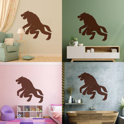 Lettering Stickers Werewolf Silhouette Wolf Fantasy Mythology Tattoo Culture