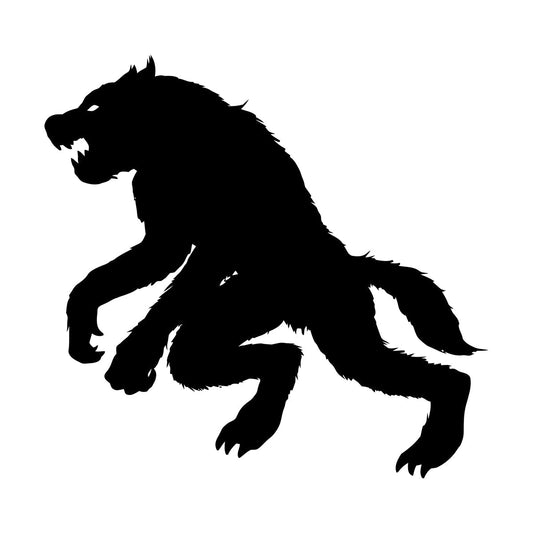 Lettering Stickers Werewolf Silhouette Wolf Fantasy Mythology Tattoo Culture