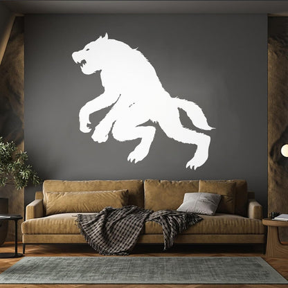 Lettering Stickers Werewolf Silhouette Wolf Fantasy Mythology Tattoo Culture
