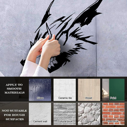 Werewolf Wolf Scar Fantasy Beast Predator Wall Decals Paster Paper Removable Without Leaving Glue
