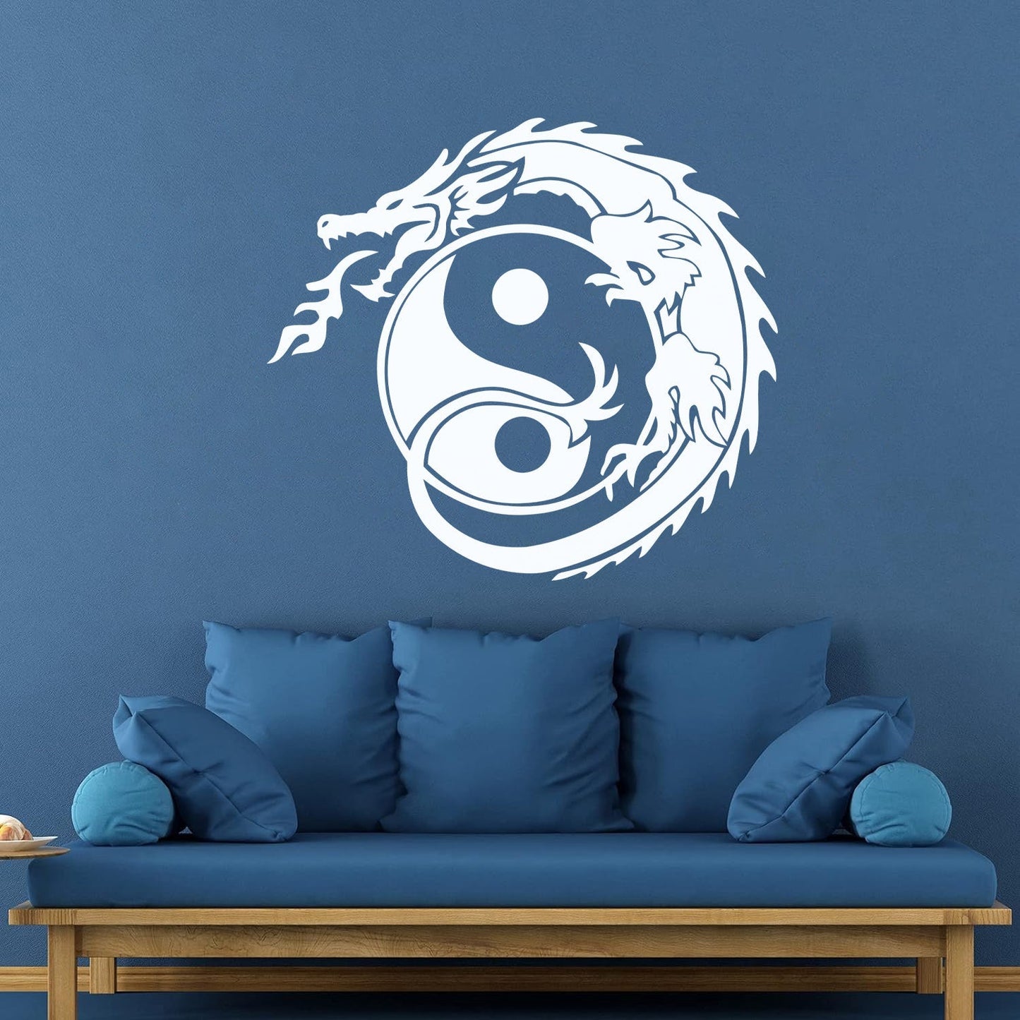 Wall Decals Zen Yin Yang Symbol Asian Dragon Fantasy Do Not Damage The Wall Surface