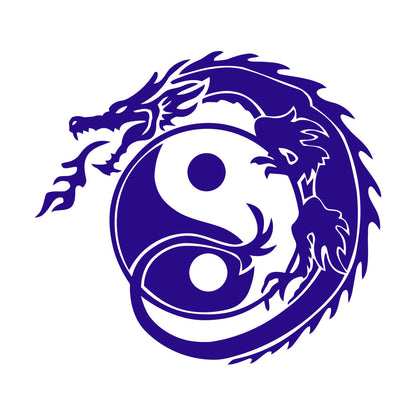 Wall Decals Zen Yin Yang Symbol Asian Dragon Fantasy Do Not Damage The Wall Surface
