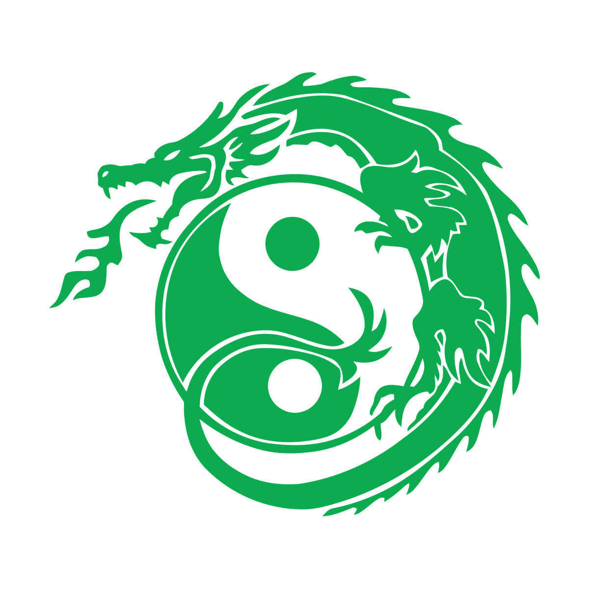 Wall Decals Zen Yin Yang Symbol Asian Dragon Fantasy Do Not Damage The Wall Surface