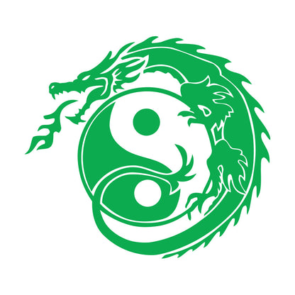 Wall Decals Zen Yin Yang Symbol Asian Dragon Fantasy Do Not Damage The Wall Surface