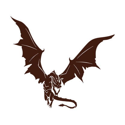 Mural And Wall Vinyl Decal Dragon Tale Fantasy Monster Flying Easy Installation