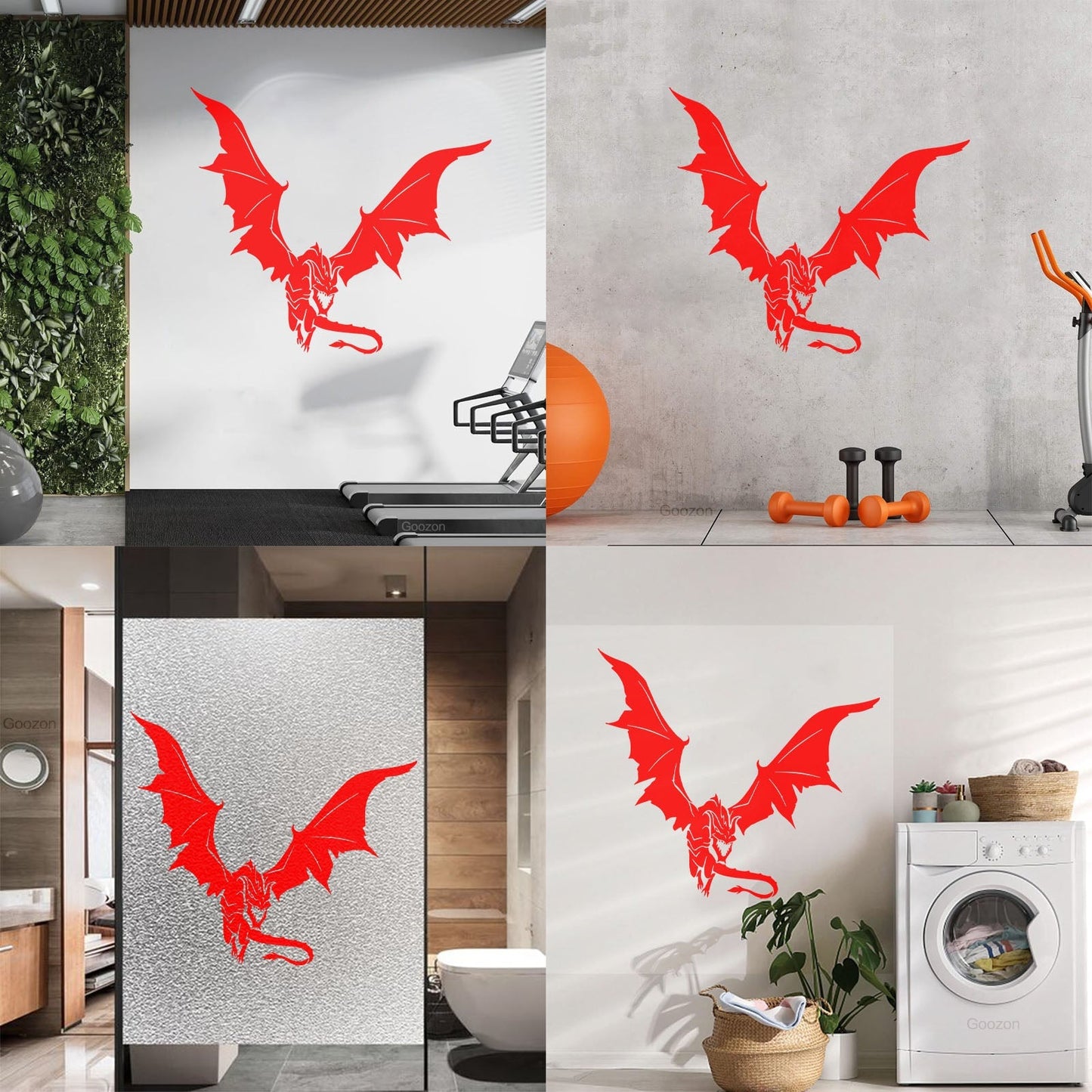 Mural And Wall Vinyl Decal Dragon Tale Fantasy Monster Flying Easy Installation