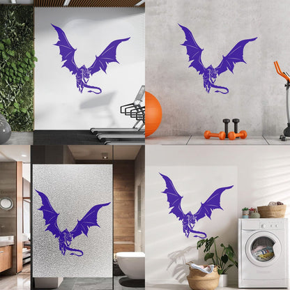 Mural And Wall Vinyl Decal Dragon Tale Fantasy Monster Flying Easy Installation