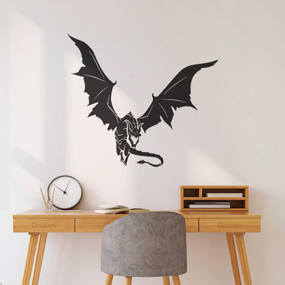 Mural And Wall Vinyl Decal Dragon Tale Fantasy Monster Flying Easy Installation